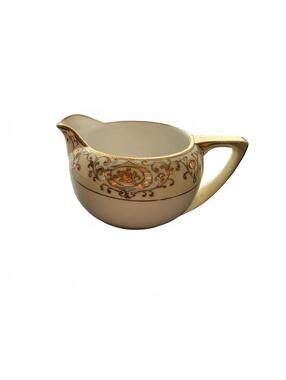 Antique Hand Painted Nippon Creamer Gold Moriage Porcelain c.1910-1921